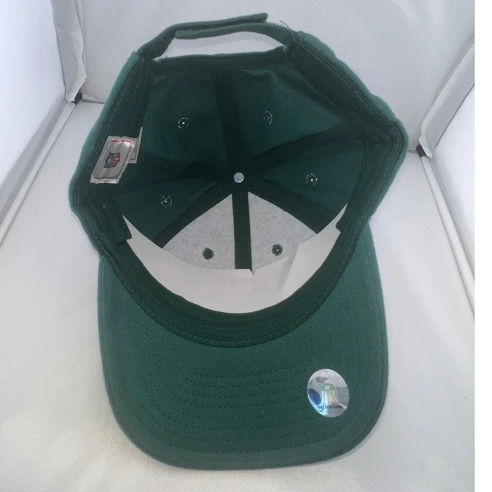 NFL New York Jets Hat Mens Green Adjustable Baseball‎ Cap Embroidered Logo NWT